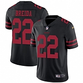 Nike Men & Women & Youth 49ers 22 Matt Breida Black NFL Vapor Untouchable Limited Jersey,baseball caps,new era cap wholesale,wholesale hats